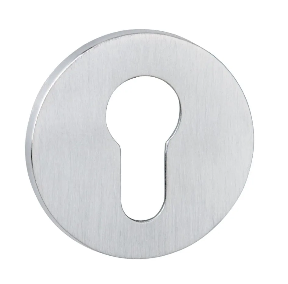 Atlantic Tupai Slim Round Euro Escutcheon (Satin Chrome)
