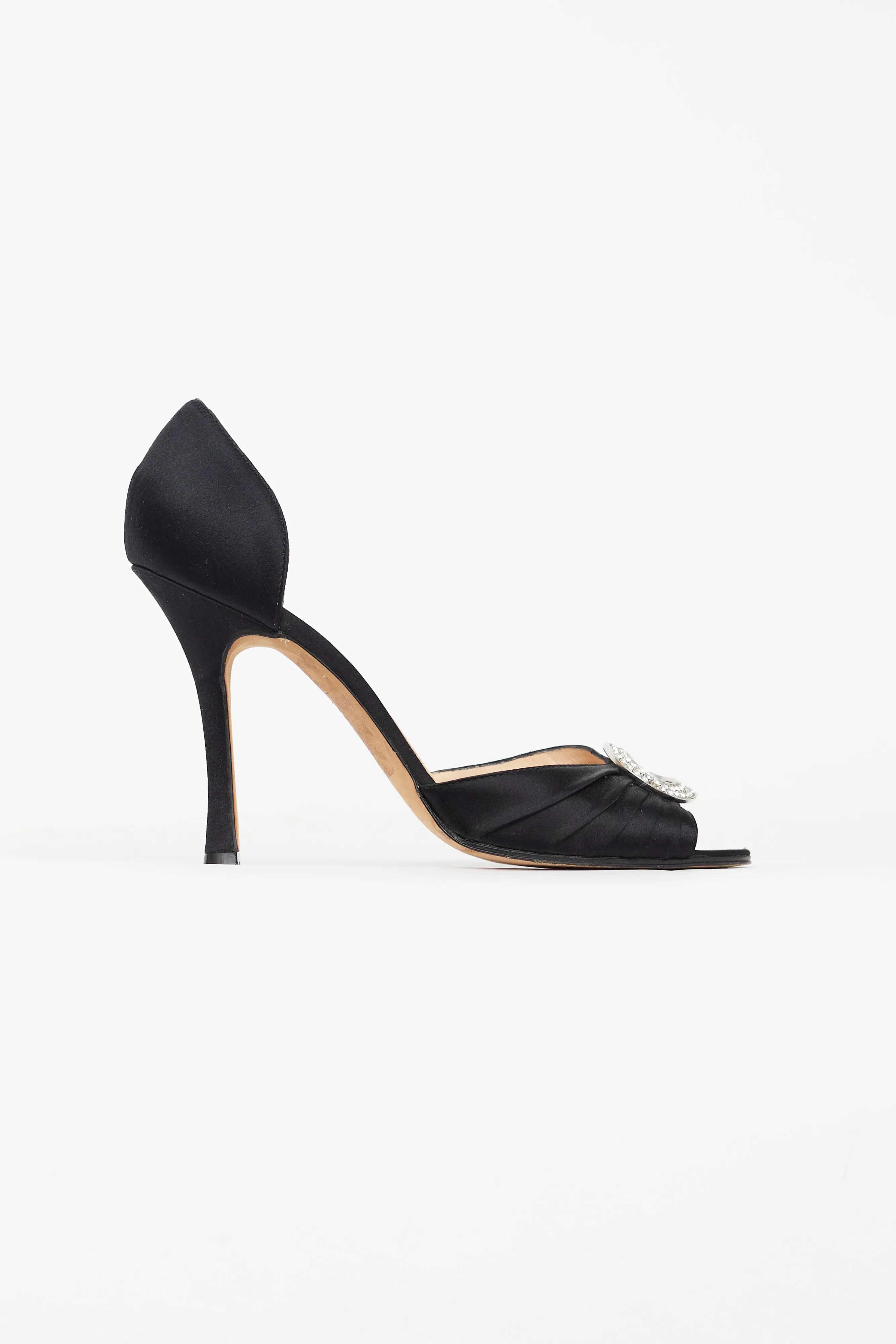 Black Satin Sedaraby D'Orsay Pump