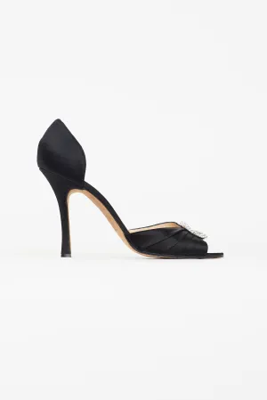 Black Satin Sedaraby D'Orsay Pump