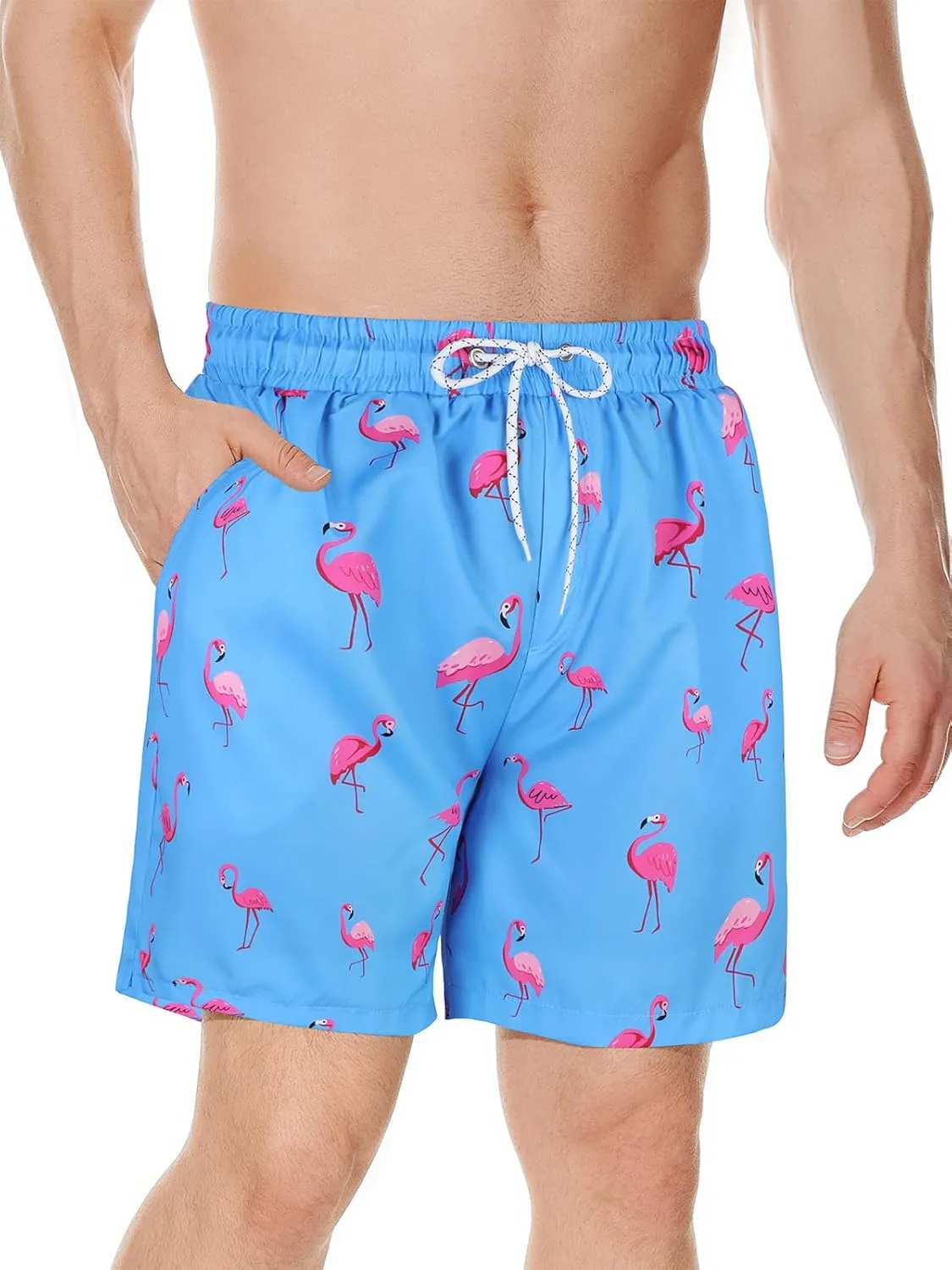 Century Star Mens Swim Trunks with Compression Liner Quick Dry Bathing Suits with Pockets Swim Shorts