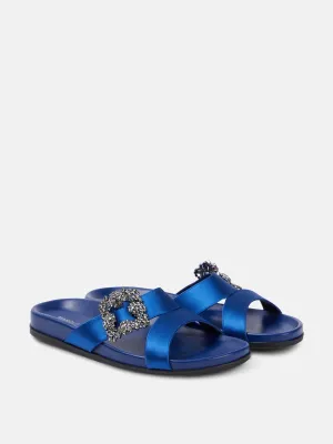 Chilanghi embellished satin sandals