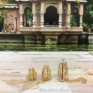 Deity Mridanga - Multi Color Rhinestones