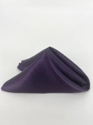 Eggplant Satin Napkins (10 Count)