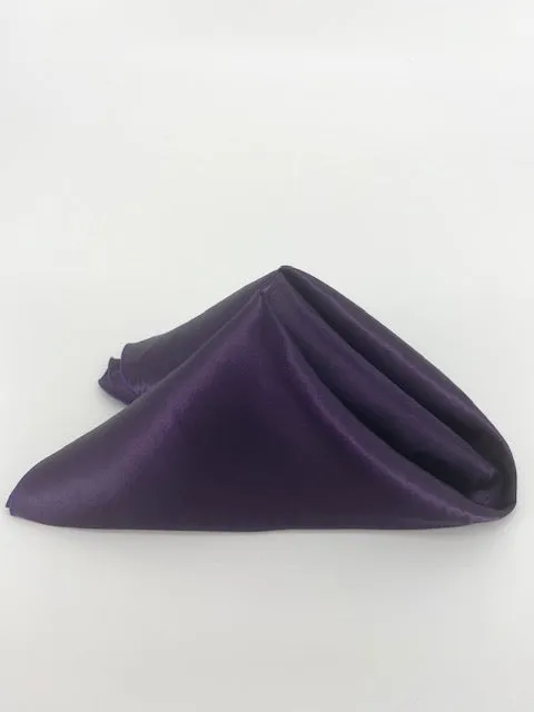 Eggplant Satin Napkins (10 Count)