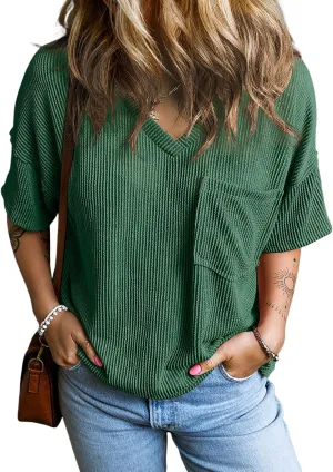 EVALESS Womens Summer Tops Oversized T Shirts Short Sleeve Blouses for Women Dressy Casual Work Outfits