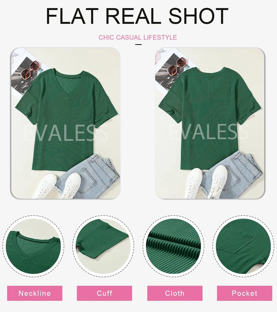 EVALESS Womens Summer Tops Oversized T Shirts Short Sleeve Blouses for Women Dressy Casual Work Outfits