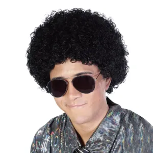 FREE BEAUTY Fluffy Afro Synthetic Clown Wig for Men Women Cosplay Anime Christmas Party Halloween Fancy Funny Wigs (Black)