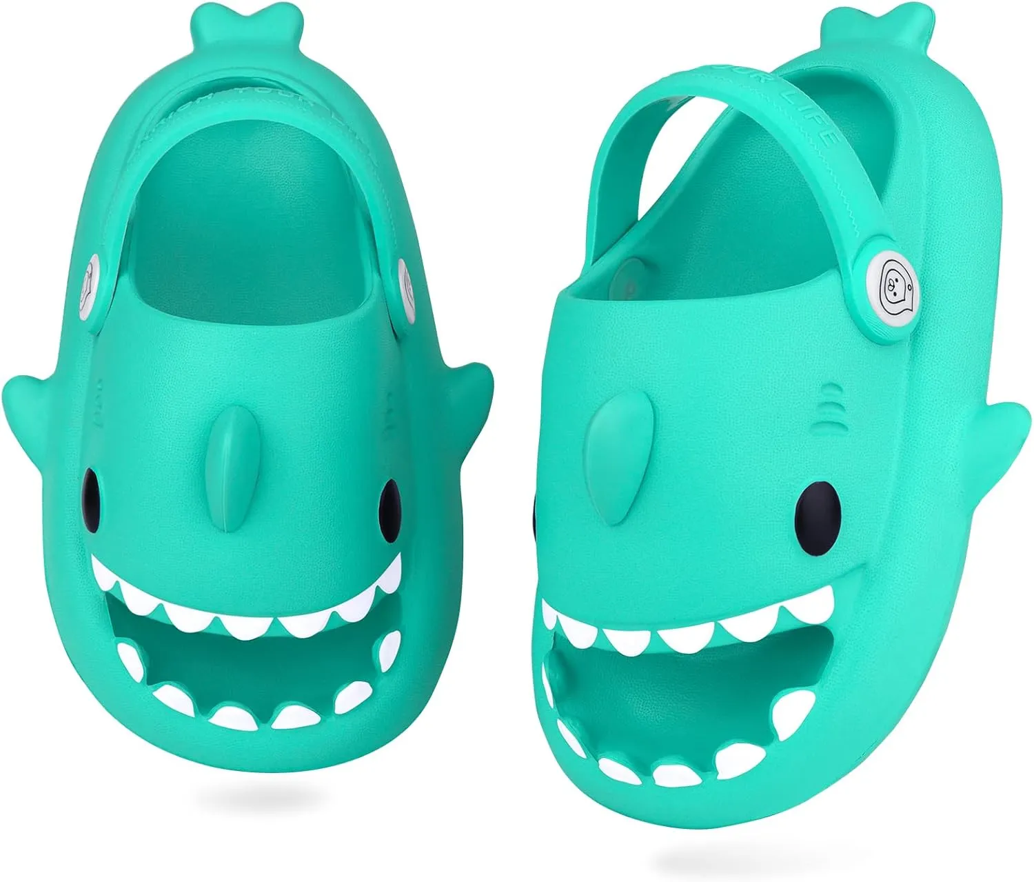Kids Shark SlidesPillow Shower Sandals Quick Dry SlippersToddler Boys Girls Comfy Cloud SlidesSummer Non-Slip Thick Sole Beach Pool shoes