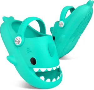 Kids Shark SlidesPillow Shower Sandals Quick Dry SlippersToddler Boys Girls Comfy Cloud SlidesSummer Non-Slip Thick Sole Beach Pool shoes