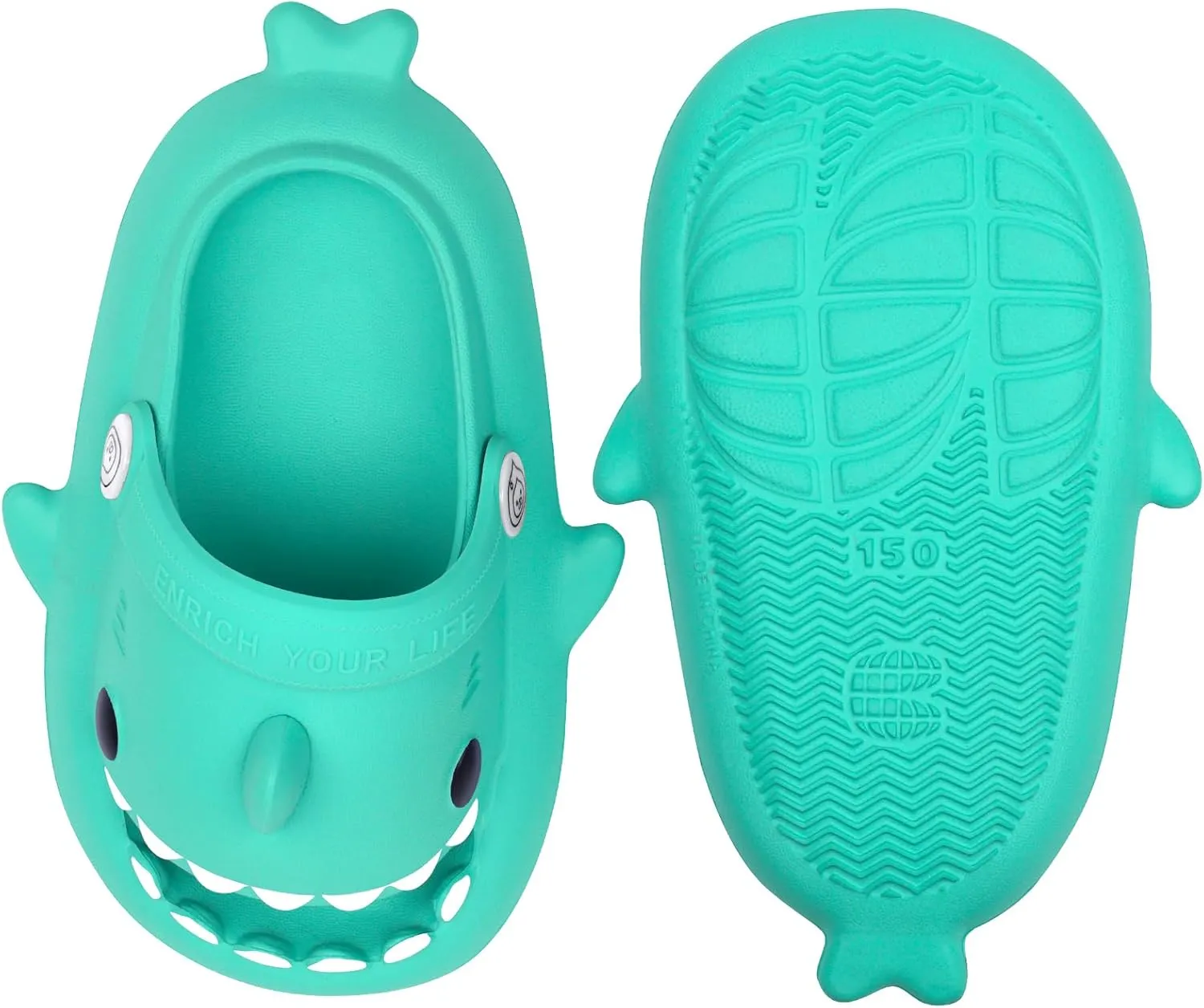Kids Shark SlidesPillow Shower Sandals Quick Dry SlippersToddler Boys Girls Comfy Cloud SlidesSummer Non-Slip Thick Sole Beach Pool shoes