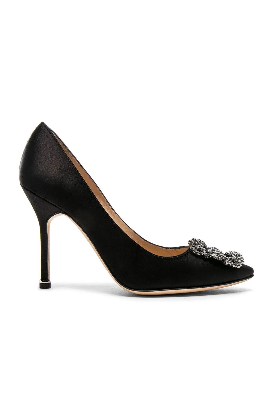 Manolo Blahnik Hangisi 105 Satin shoes, Black Satin