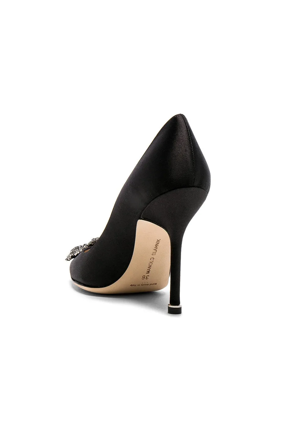 Manolo Blahnik Hangisi 105 Satin shoes, Black Satin