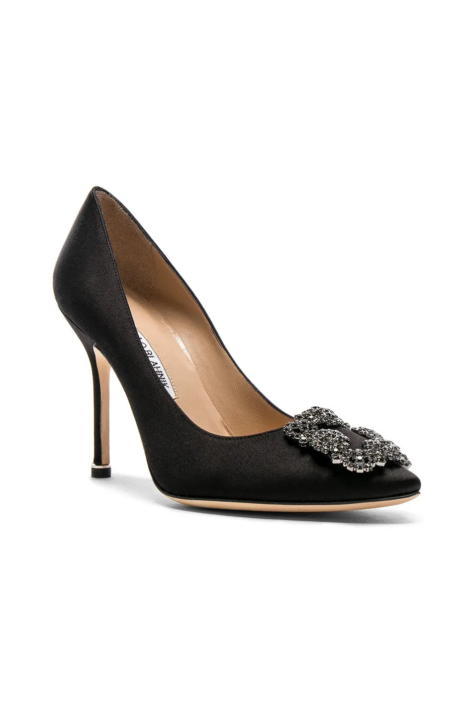 Manolo Blahnik Hangisi 105 Satin shoes, Black Satin