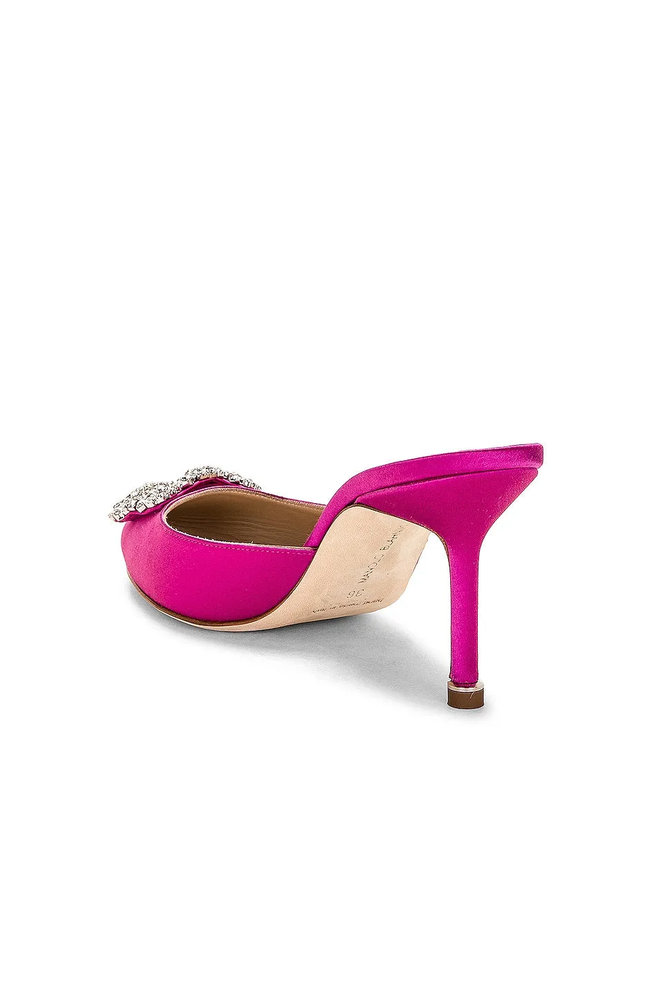 Manolo Blahnik Hangisimu 70 Satin Shoes, Bright Purple