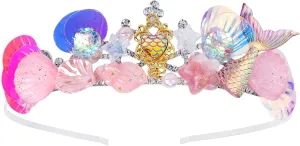 Mermaid Crown for Girls Mermaid Headband for Little Mermaid Party Decorations Ariel Birthday Party Supplies