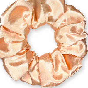 Scrunchies Premium Bridal Satin Available in 3 Sizes Made in the USA Peach