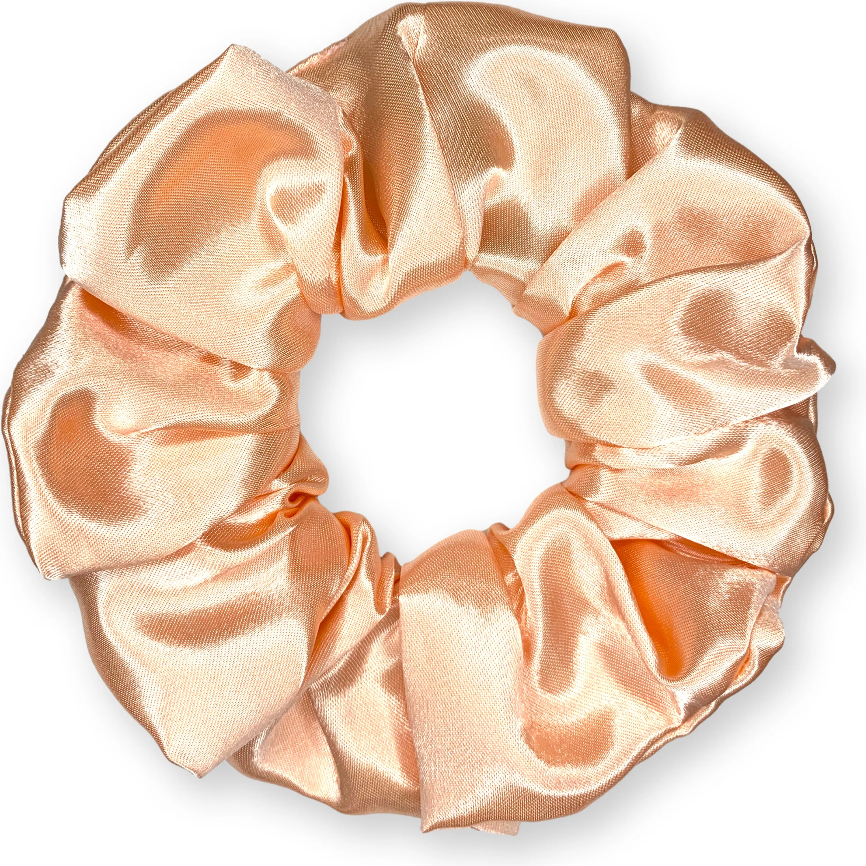 Scrunchies Premium Bridal Satin Available in 3 Sizes Made in the USA Peach