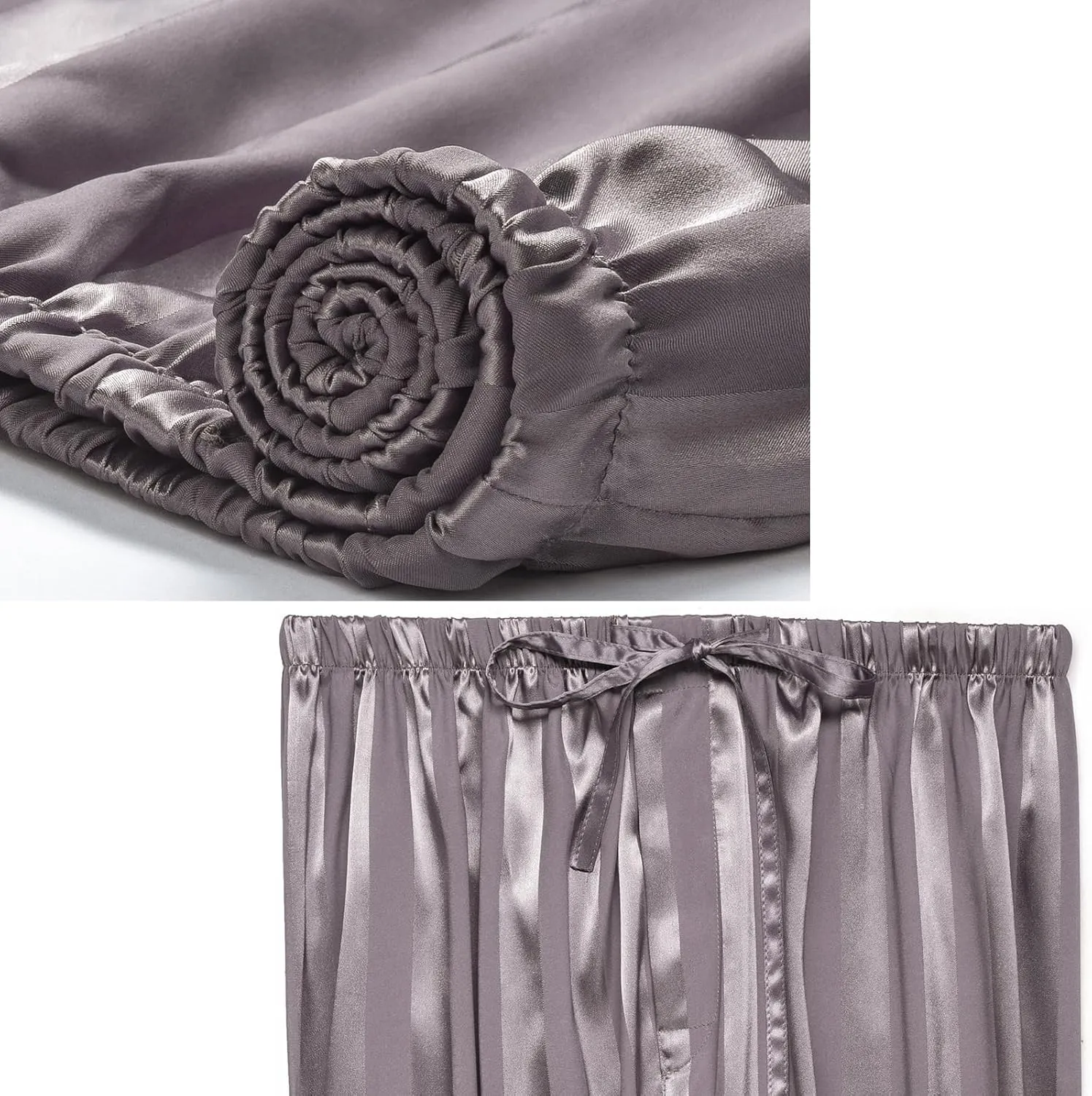 SIHA Men's Satin Pajama Boxer Shorts with Elastic Waistband, Pants S-4XL