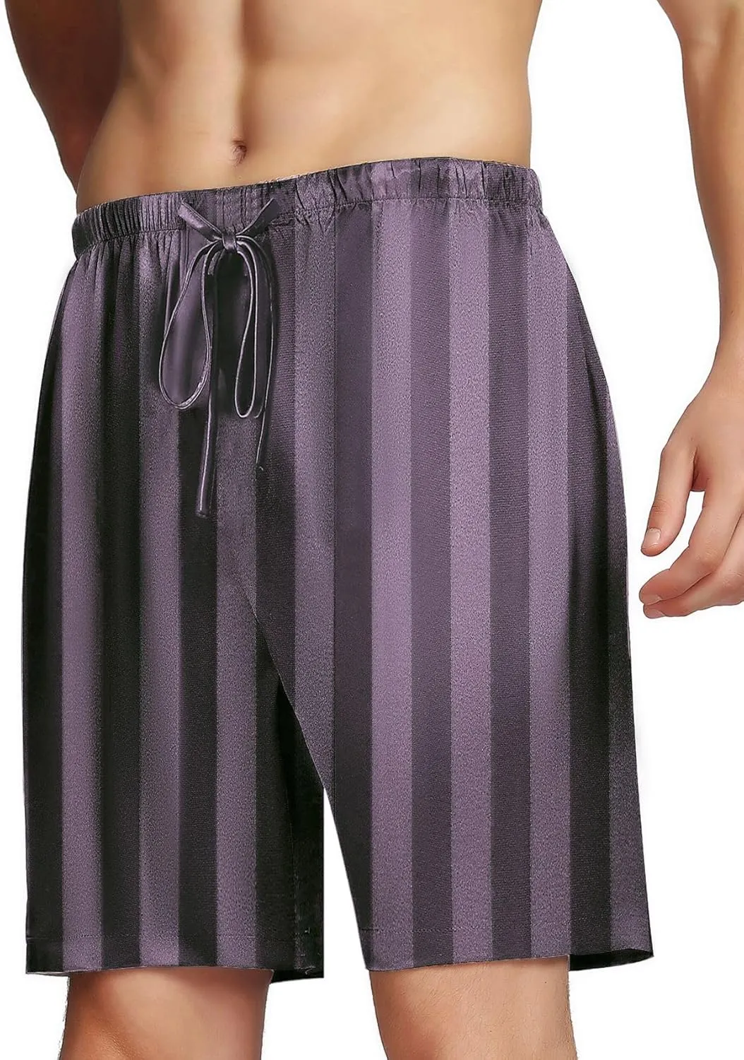 SIHA Men's Satin Pajama Boxer Shorts with Elastic Waistband, Pants S-4XL