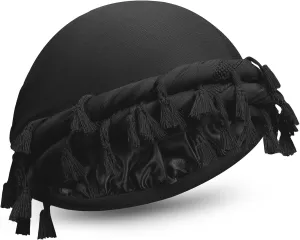 Turban for Men Adjustable Halo Silk Satin Lined Cap for Women Durag Twist Head Wraps Hat Elastic Pre Tie Beniee