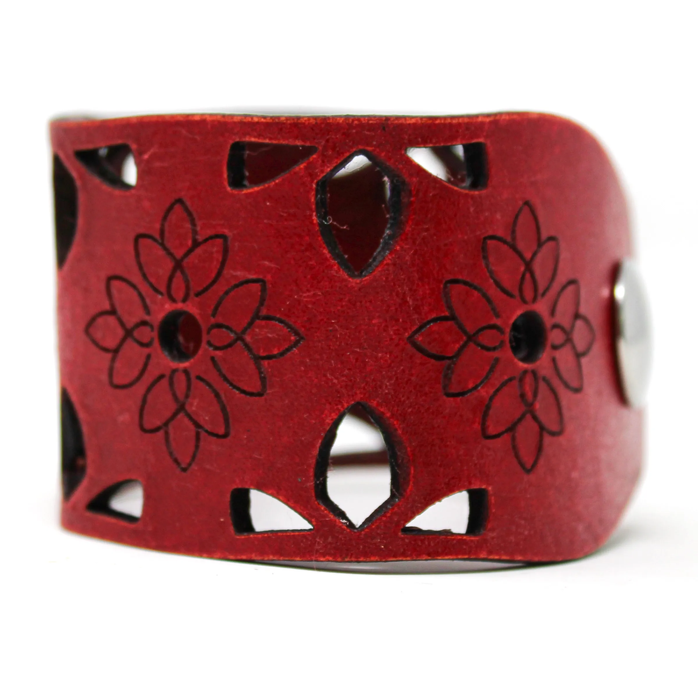 Women's Leather Cuff - Lotus